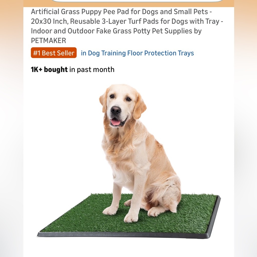 3 Piece Dog Relief System - Artificial Grass & Tray